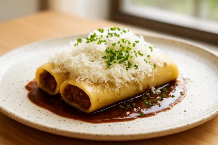 Canelones de rabo de toro auroch
